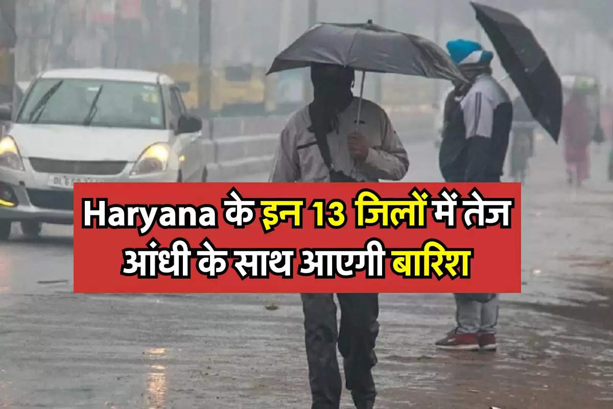 Weather Alert : Haryana के इन 13 जिलों में तेज आंधी के साथ आएगी बारिश, IMD ने जारी किया अलर्ट